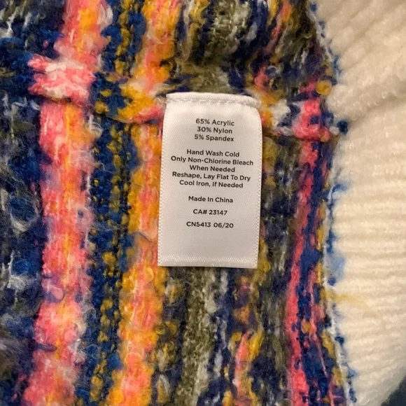 Fair Isle Mockneck Sweater Oyster Multi Color* - Picture 8 of 12